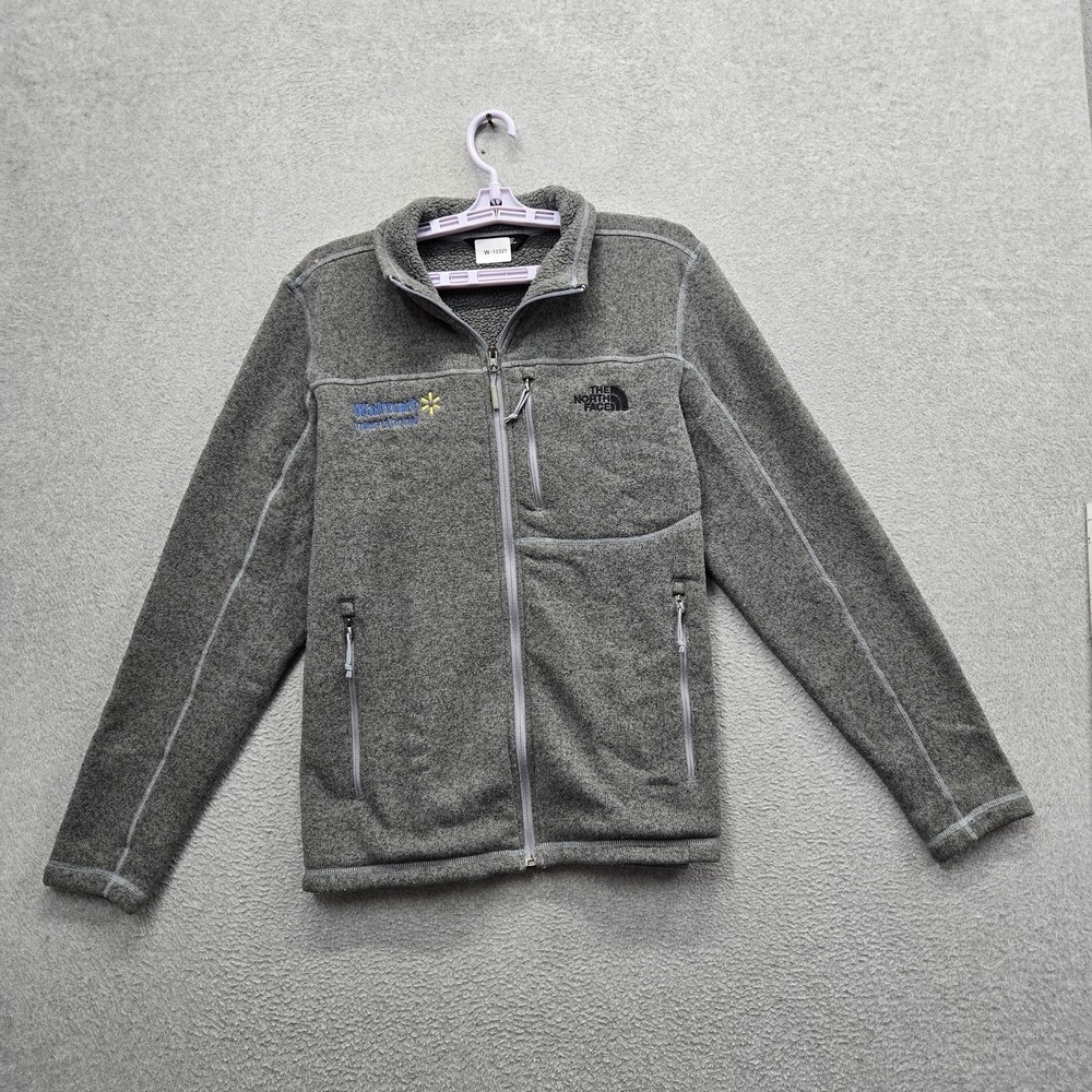 The North Face Men Jacket L Gray Embroidered Fleece Canyonland